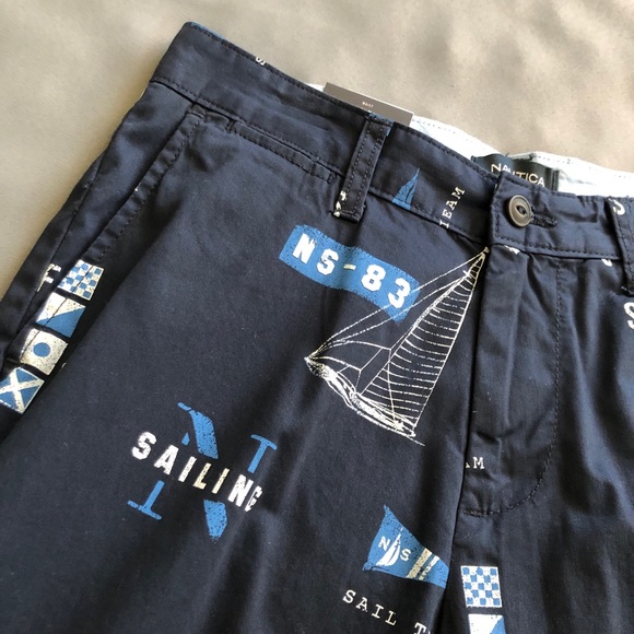 Nautica Men's Shorts Slim Fit Surf Sailing 30W New - Picture 5 of 15